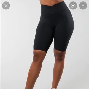 BuffBunny Siren high rise black bike shorts